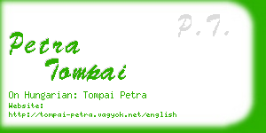 petra tompai business card